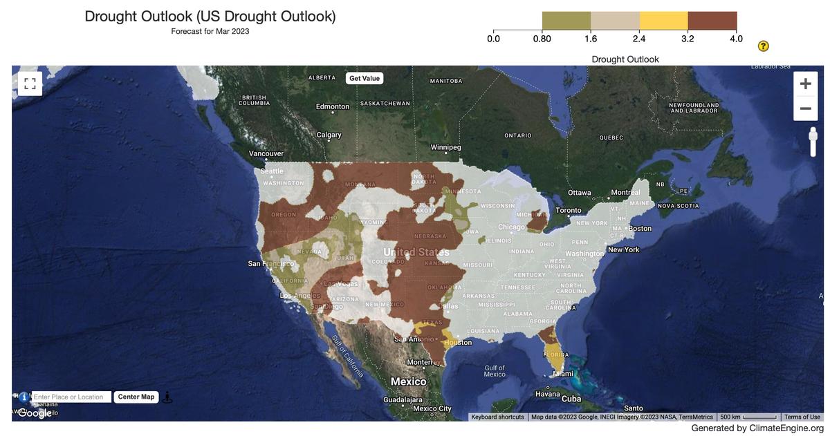 US Drought - 500m - Monthly