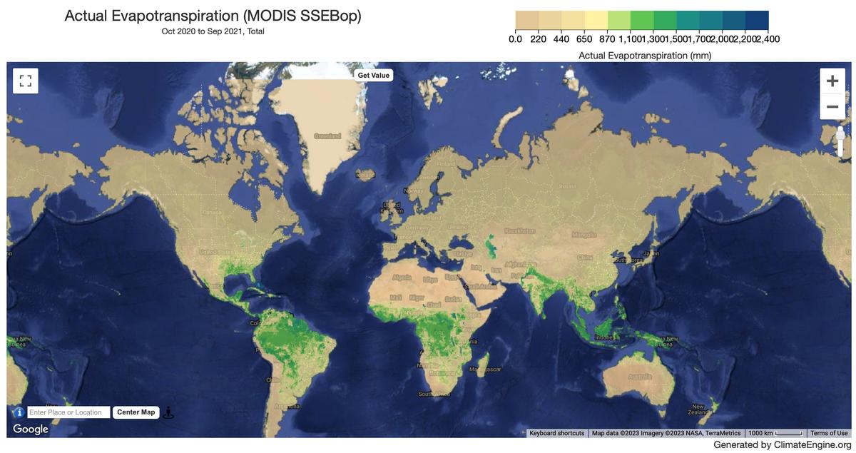 MODIS ET SSEBop - 1km - Yearly